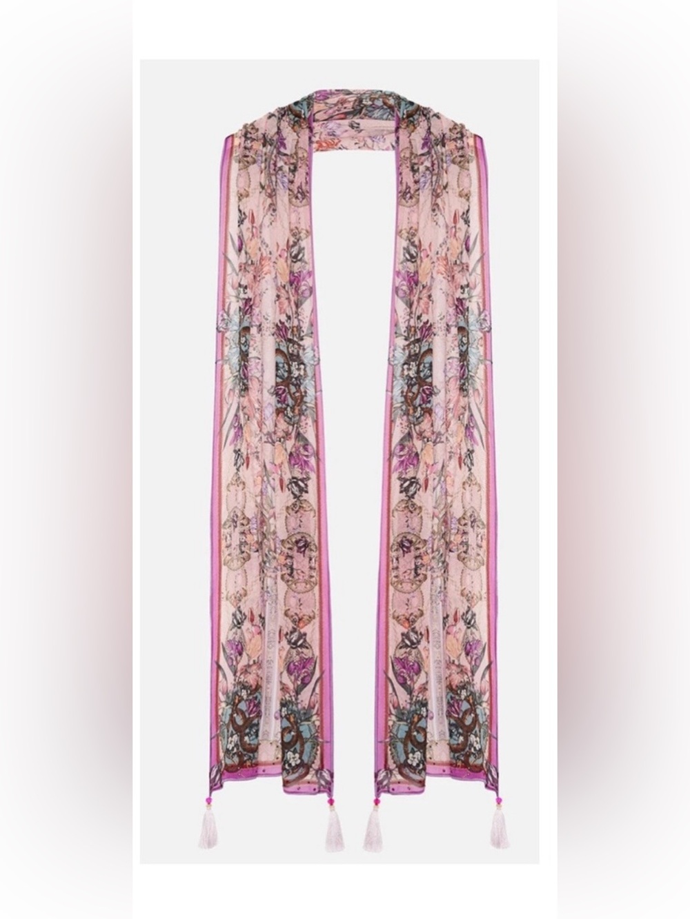 CAMILLA *Mad as a Snake* pink floral scarf headband wrap top belt